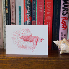 Load image into Gallery viewer, Under the Sea: Pink Betta Greeting Card
