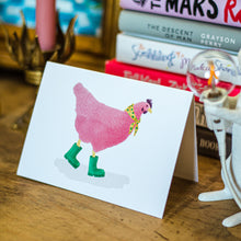 Load image into Gallery viewer, Funky Farmyard: Bubblegum Chicken Greeting Card
