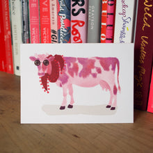 Load image into Gallery viewer, Funky Farmyard: Pink Cow Greeting Card
