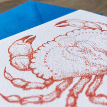 Load image into Gallery viewer, Under the Sea: Crab Greeting Card
