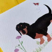 Load image into Gallery viewer, Happy Hounds: Darcy the Dachshund Greeting Card
