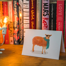 Load image into Gallery viewer, Funky Farmyard: Tangerine Sheep Greeting Card
