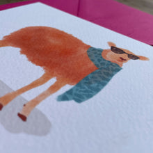 Load image into Gallery viewer, Funky Farmyard: Tangerine Sheep Greeting Card
